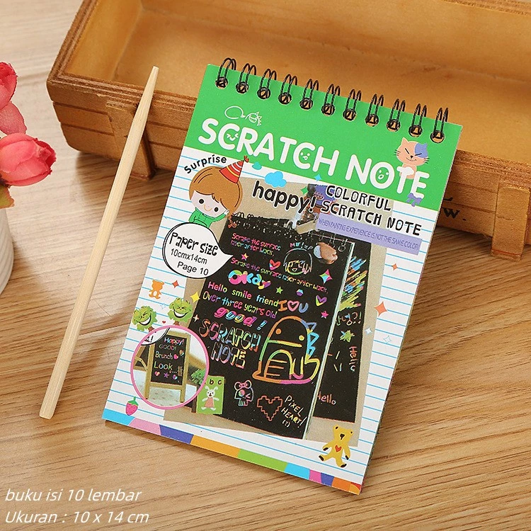 Buku Gambar Anak Gores Mini Magic Scratch Note Kreatif — 7