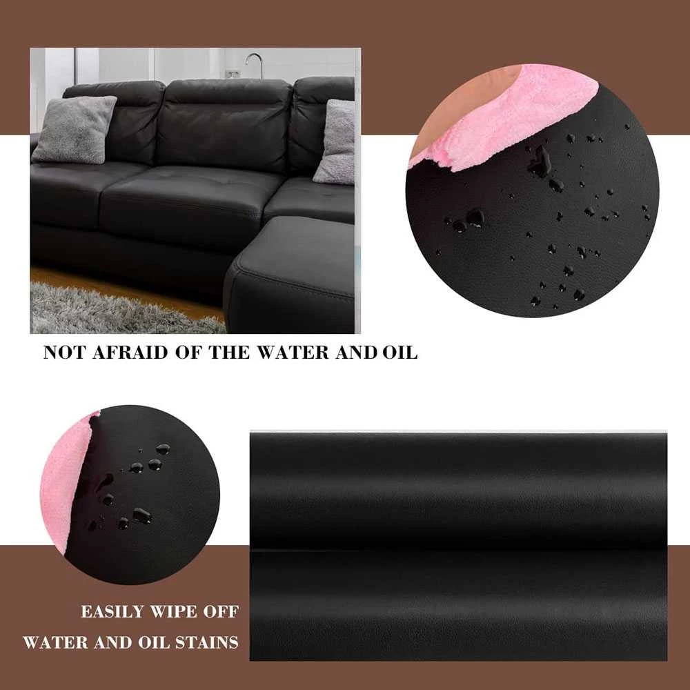 Tambal Kulit Sintetis Sofa Jok Motor Mobil Sticker Mencegah Robekan — 3