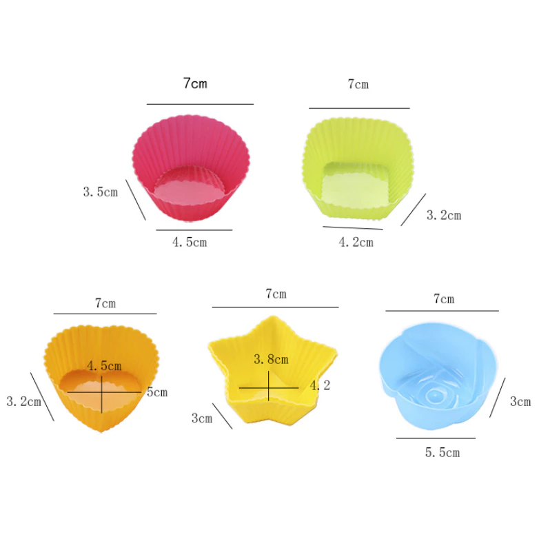 Cetakan Kue Silikon Food Grade Praktis Bekal Bento Anak Cupcake dan Muffin — 7