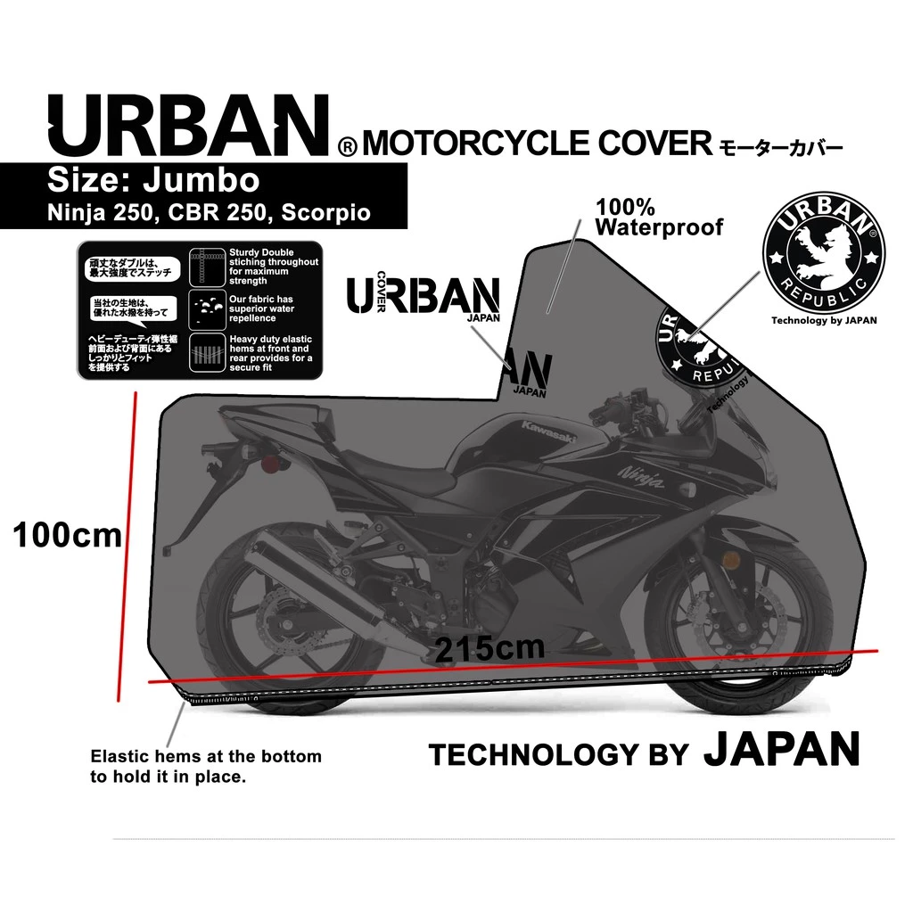 Tutup Motor Cover Jumbo Waterproof Tahan Air Anti Cakaran Kucing — 5