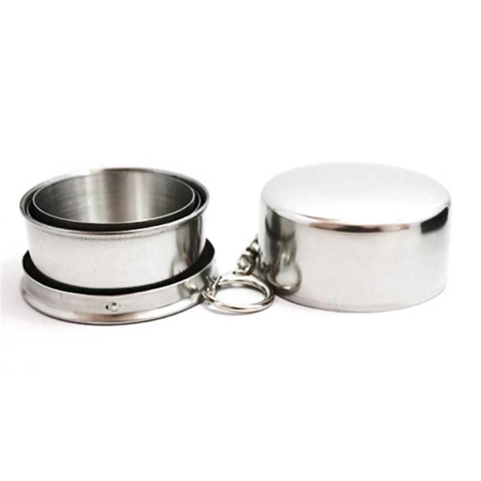 Gantungan Kunci Gelas Lipat Stainless Steel Serbaguna — 5