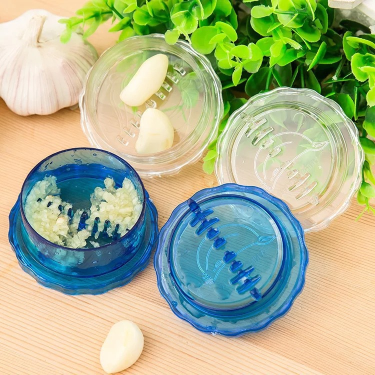 Alat Penghancur Penghalus Penggiling Bawang Cabe Putar Manual - Biru — 7