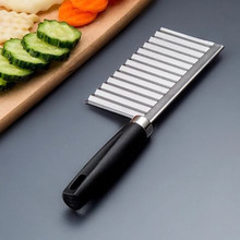Pisau Gerigi Stainless Steel Iris Kentang Timun Acar Buah Sayur Kripik — 7