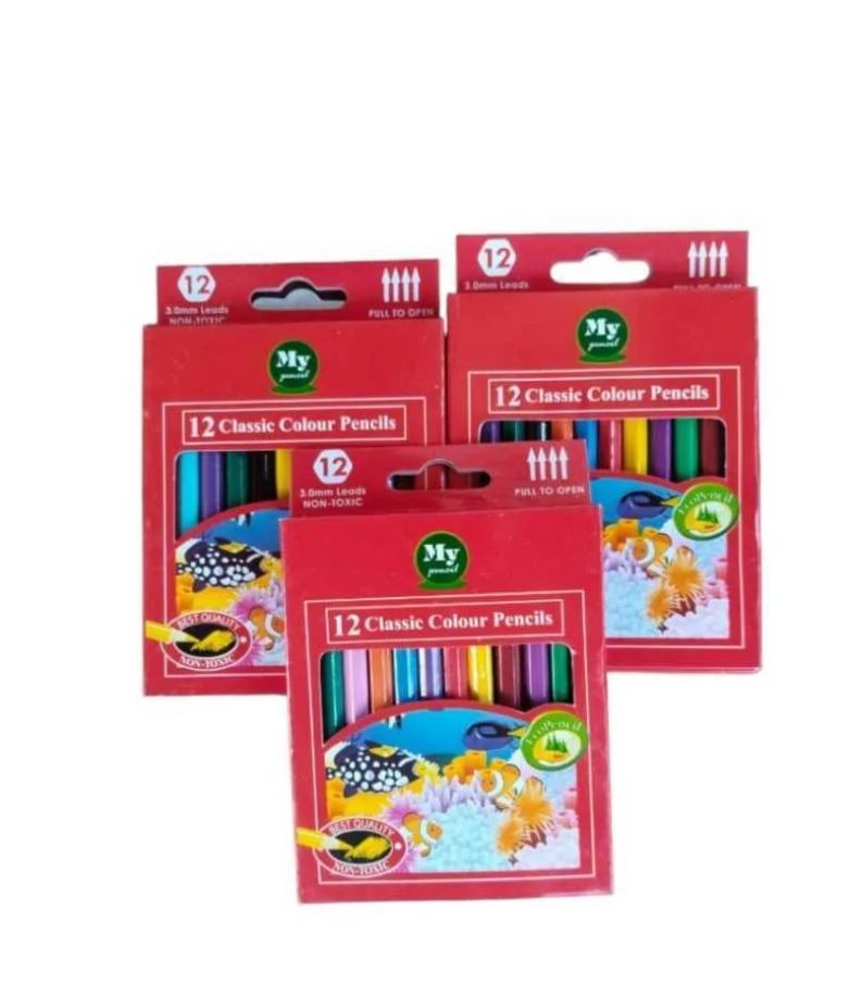 Pensil Warna Pendek Mini 12 Warna  atau Coloring Set Anak-anak
