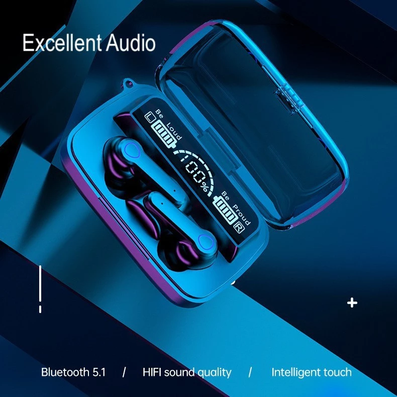 Headset Bluetooth Wireless TWS M19 dengan Powerbank dan Flashlight — 7