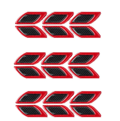 Stiker Carbon Dekorasi Mobil Nyala Warning Sign Keamanan Eksklusivitas — 8