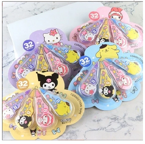 Penghapus Pulpen Roll Correction Tape Karakter Kartun Lucu Isi 4 — 10