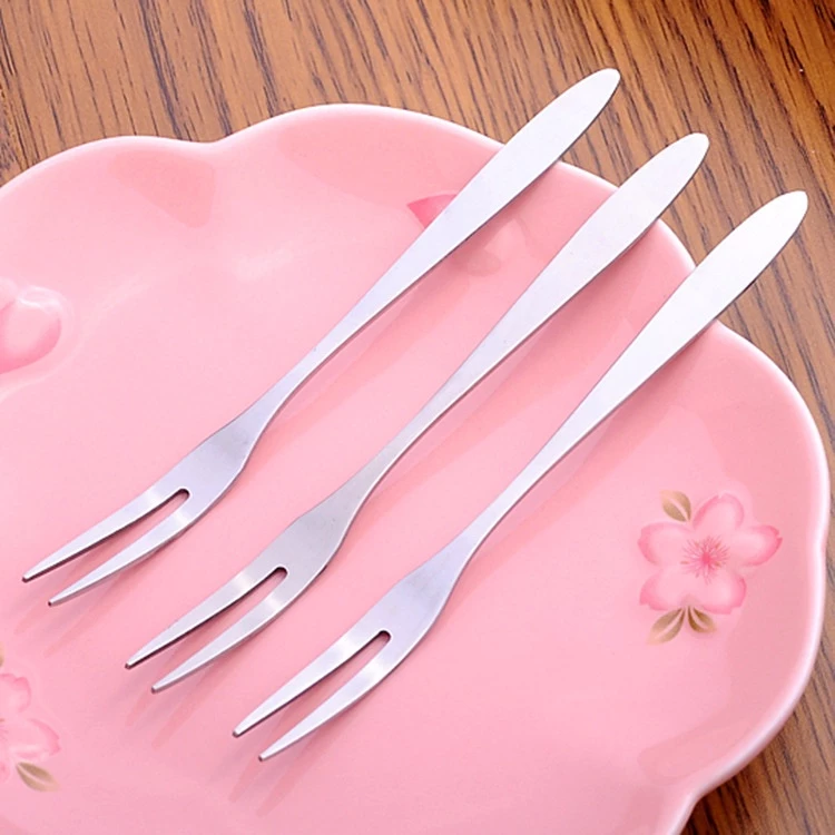 Garpu Buah Dessert Stainless Steel unik — 6