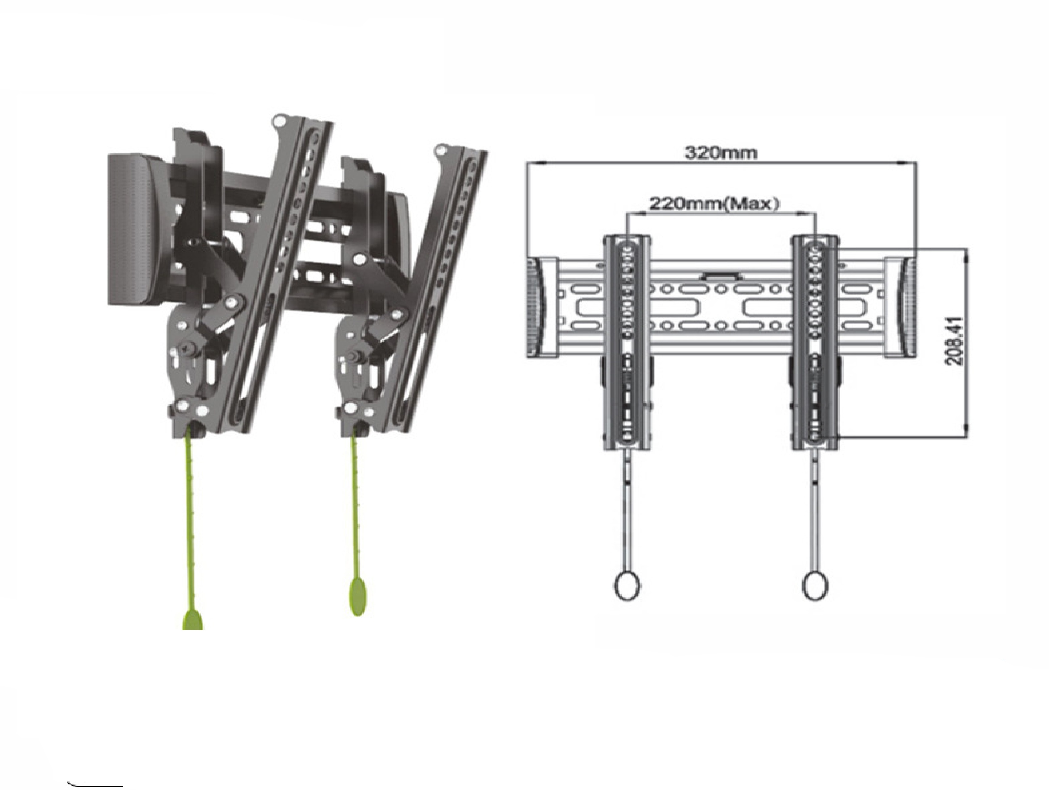 Bracket Gantungan TV Tempel Dinding LED LCD Flexible — 5