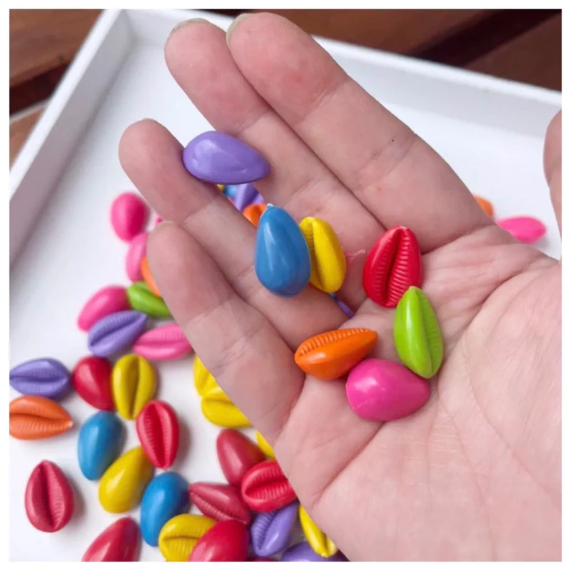 Biji Congklak Plastik Lucu Aesthetic Permainan Jadul Kuwuk Warna Warni — 4