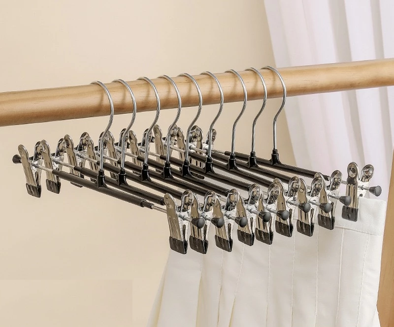 Hanger Gantungan Baju Celana Anti Slip dengan Klip Bahan Kawat Besi — 9