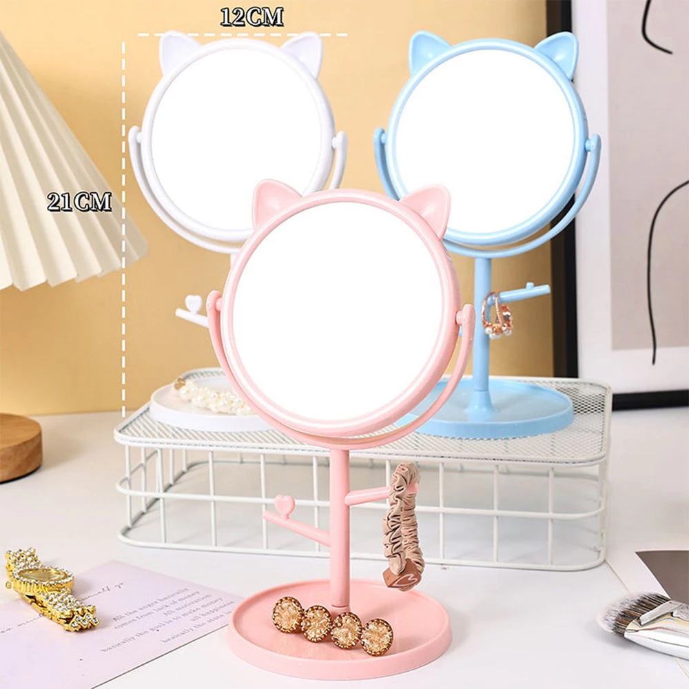 Cermin Standing Mirror Make Up Bulat Motif Telinga Karakter — 7