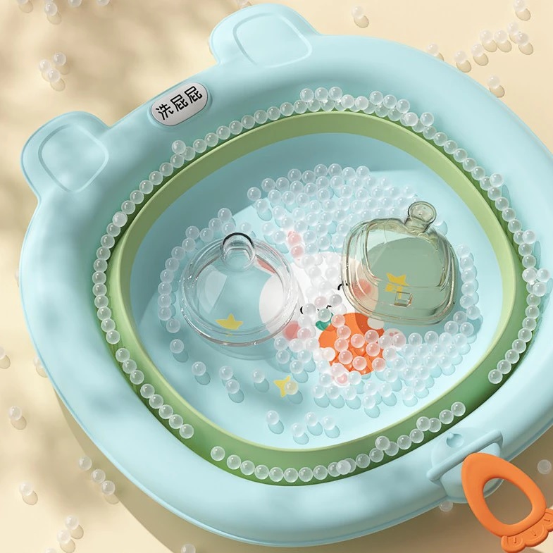 Baskom Lipat Mini Bayi New Born Portable Desain Fleksibel Multifungsi — 8
