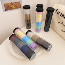 Ikat Rambut Dewasa Anak Wanita Elastis Motif Polos 20Pcs Gaya Korea — 10