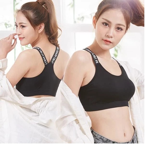 Sport Bra Kemben Cup Push Up Busa Tanpa Kawat Pakaian Dalam Wanita Gym — 9