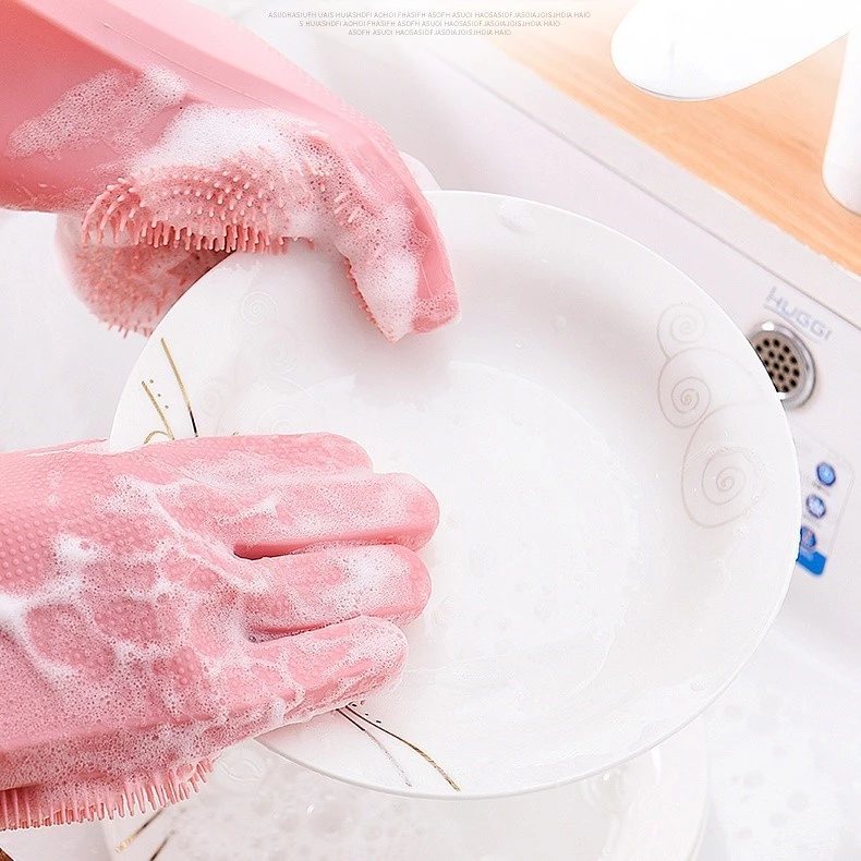 Sarung Tangan Cuci Piring Silikon Anti Air 1 Pasang — 5