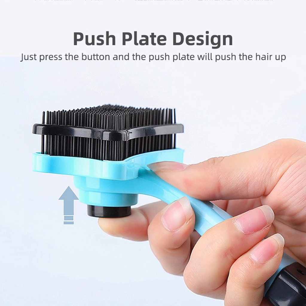 Sisir Grooming Brush Anjing Kucing Kelinci Self Quick Cleaning Praktis — 10