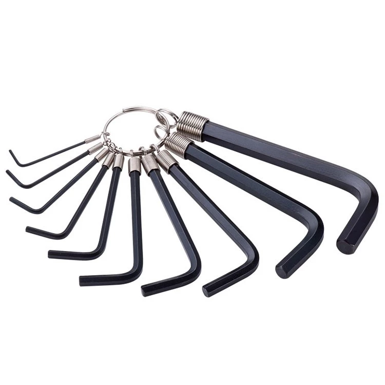 Kunci L Set Hex Key Ring 10 in 1 untuk Perbaikan Mesin dan Elektronik — 3