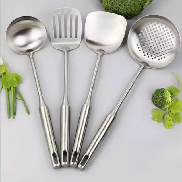 Set Spatula Alat Masak 4in1 Sederhana Stainless Steel Tebal 4pcs — 7