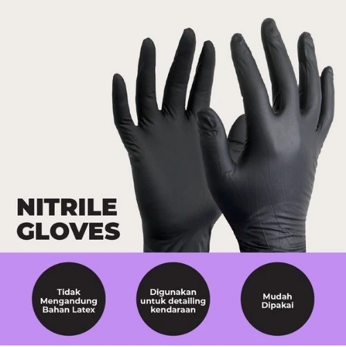 Sarung Tangan Karet Safe Glove Elastis Detailing Waxing Polishing — 5