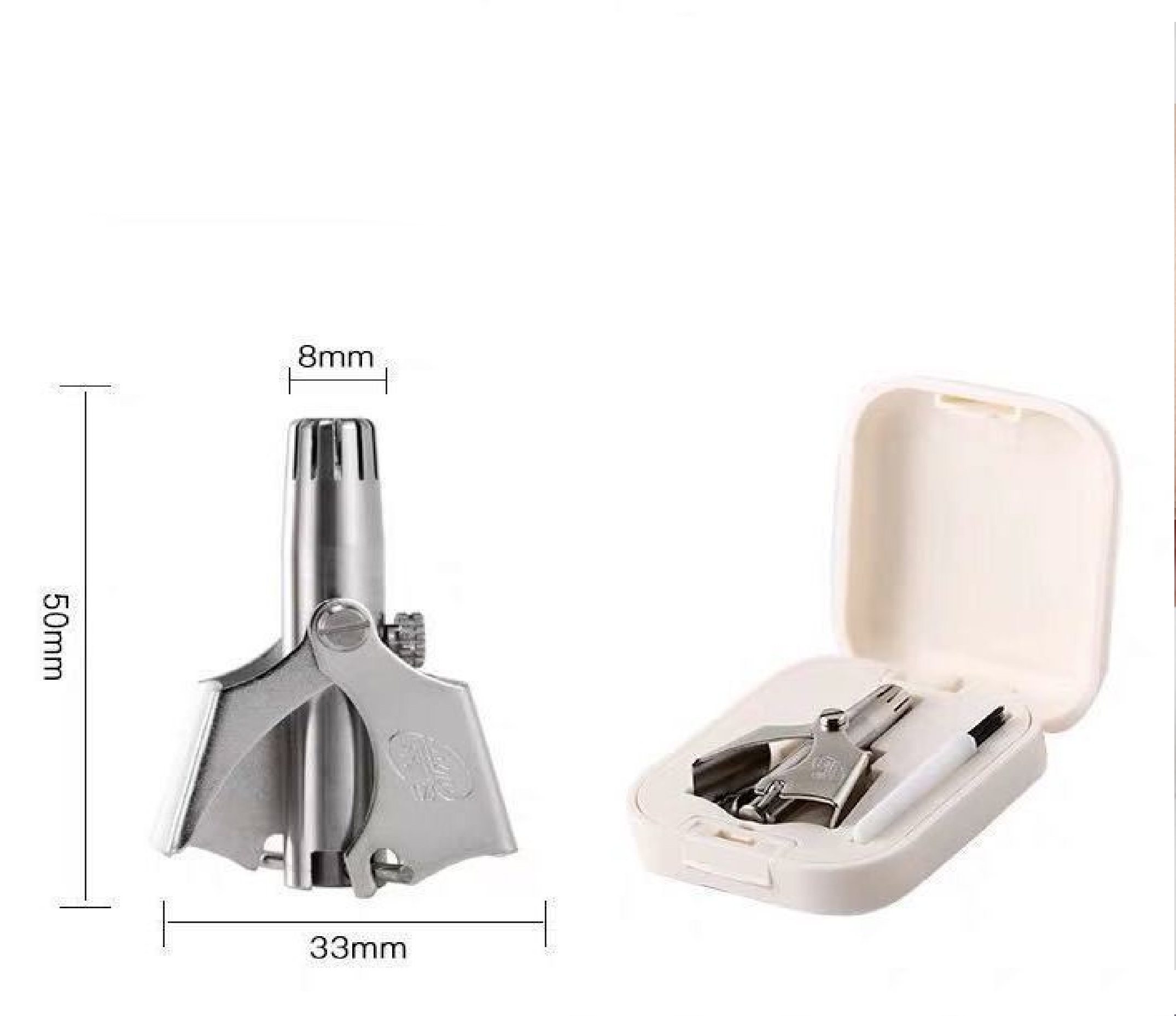 Pemangkas Alat Cukur Bulu  Rambut Hidung Otomatis Stainless Steel — 6