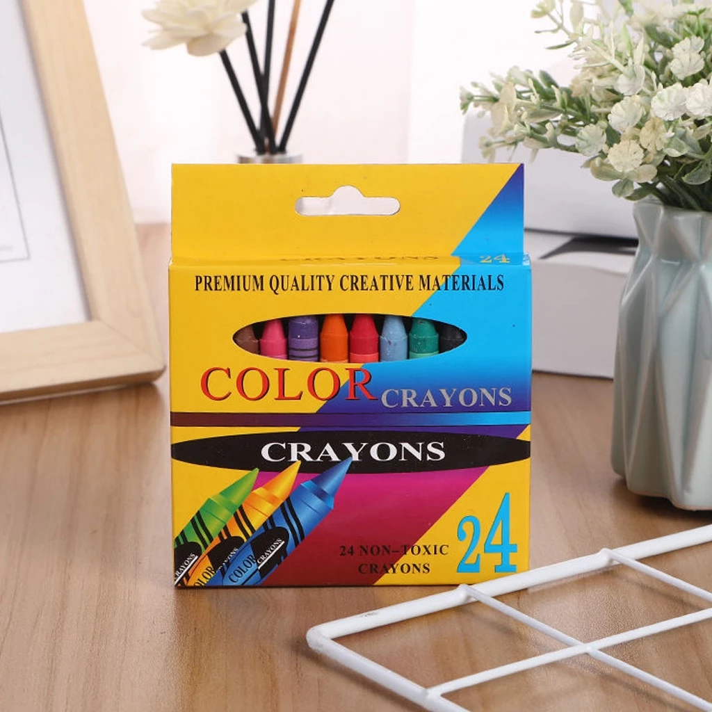 Art Set Pensil Crayon Set Gambar Anak Isi 24 Warna Non Toxic — 9