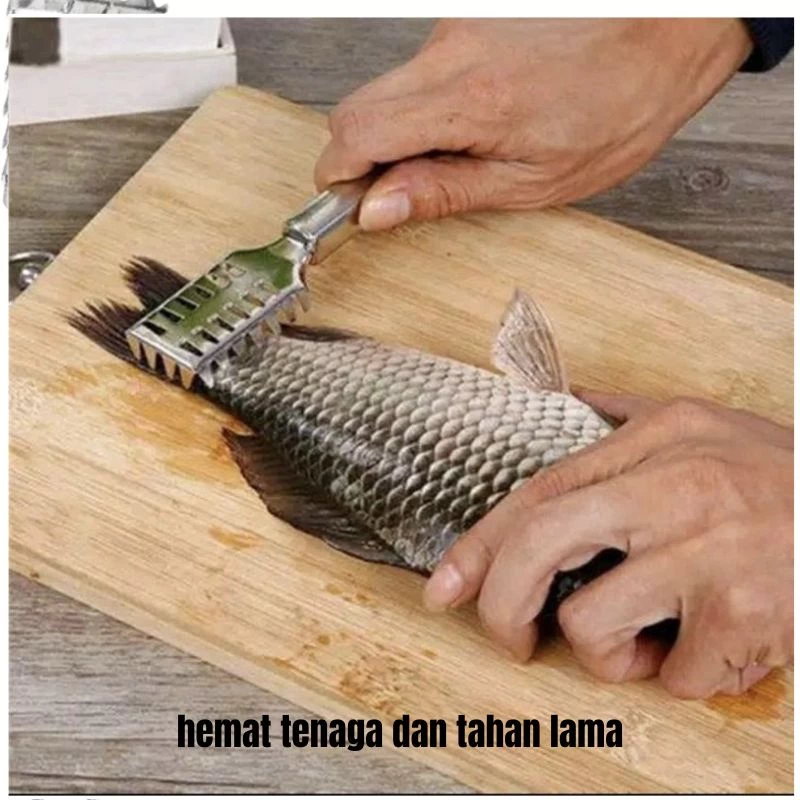 Alat Pembersih Sisik Penyisik Pengeruk Kulit Ikan Stainless — 5