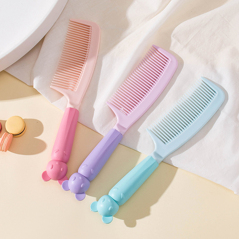 Sisir Rambut Gagang Sisir Blow Bulat Comb Silika Kelinci Tikus Bunny Mouse Lucu — 2
