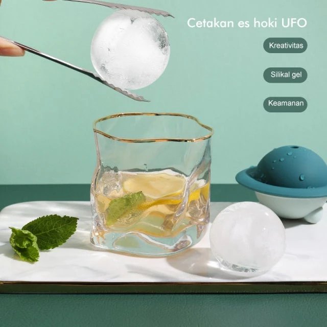 Cetakan Es Batu Puding Silikon Bentuk Ufo Lucu Dan Unik Bonus Corong — 8