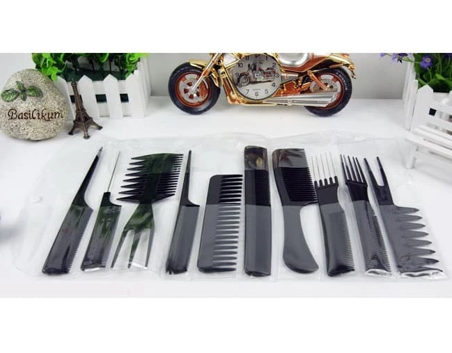 Sisir Rambut Salon Set Pencukur Manusia Hewan Anjing Kucing 10 Pcs — 4