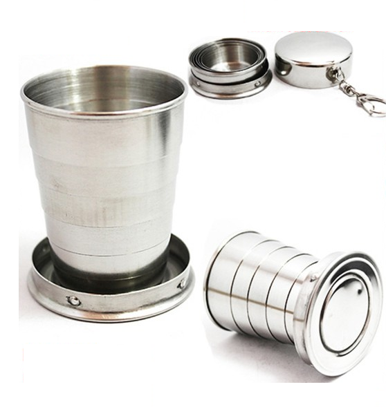 Gantungan Kunci Gelas Lipat Stainless Steel Serbaguna — 6