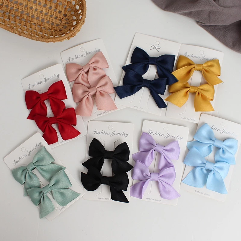 Jepit Rambut Pita Anak Lucu 2 in 1 Hair Pin Ribbon Cute Korea Style — 4