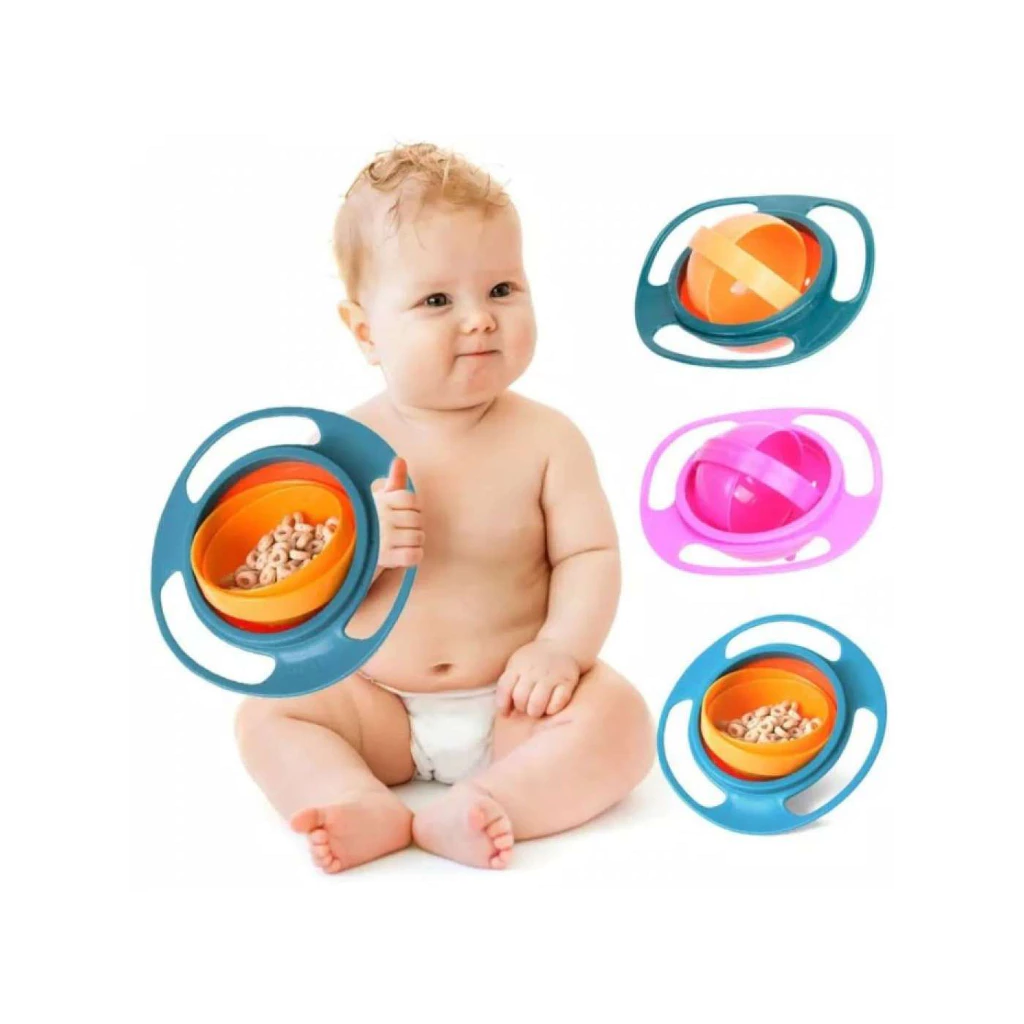 Mangkok Snack Bayi Anti Tumpah Berputar 360 Derajat — 7