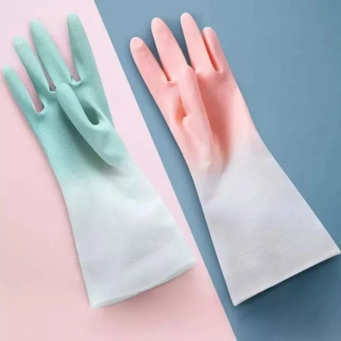 SARUNG TANGAN CUCI PIRING SILIKON ANTI AIR 1PASANG — 7