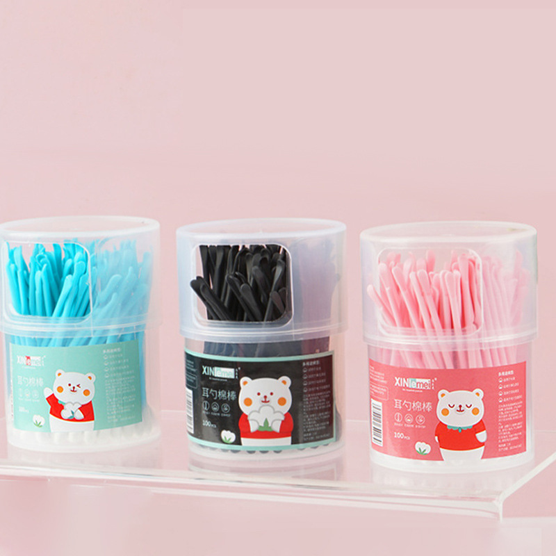 Cotton Bud 2in1 Korek Kuping lembut isi 100 PCS Pembersih Telinga 2 Sisi — 2