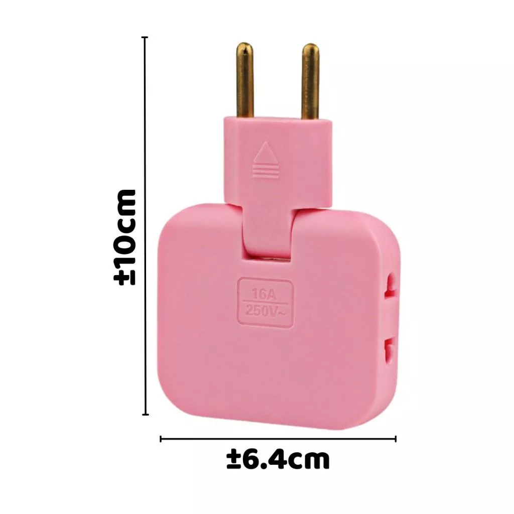 Power Soket 3in1 Converter Charger US ke EU Stop Kontak Lipat Praktis — 6