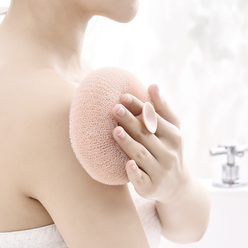 Sponge Mandi Spon Mandi Gosok Round Shower Puff Spons Mandi — 5