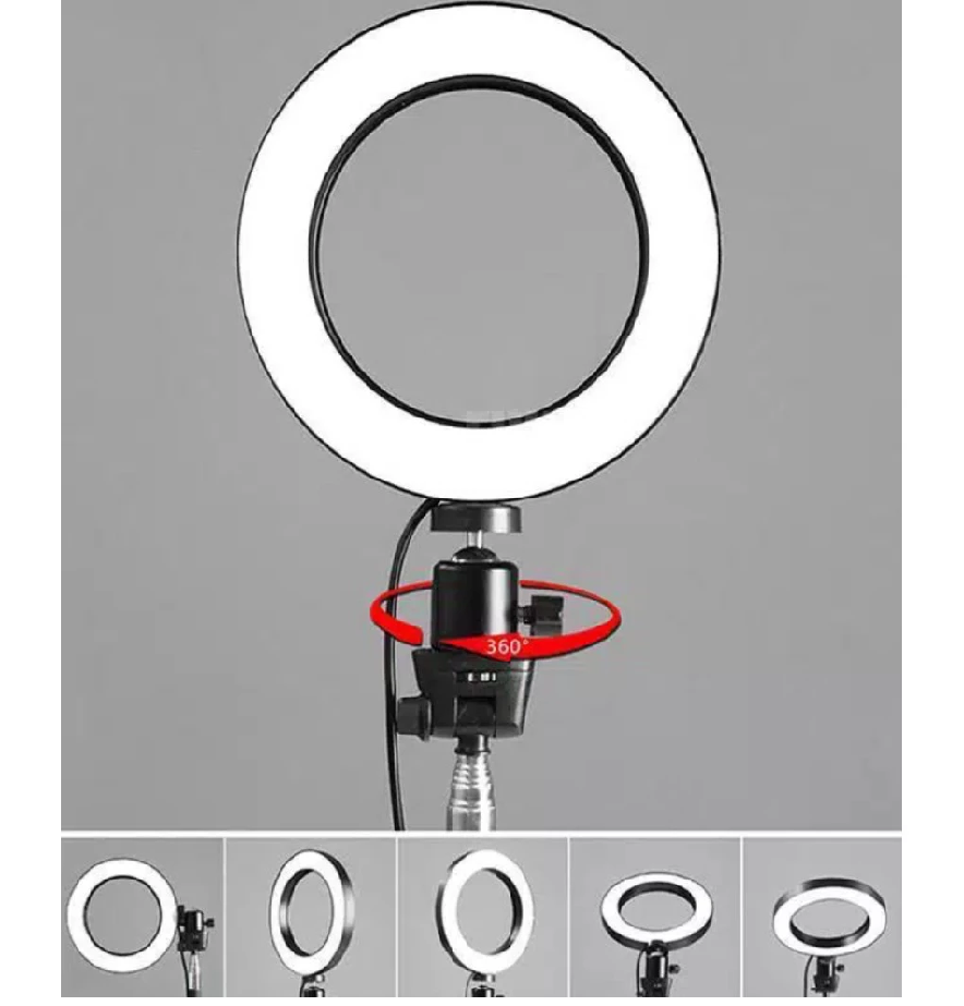 Lampu Ring Light LED 26Cm Konten Video Vlog Fotografi Content Creator — 4