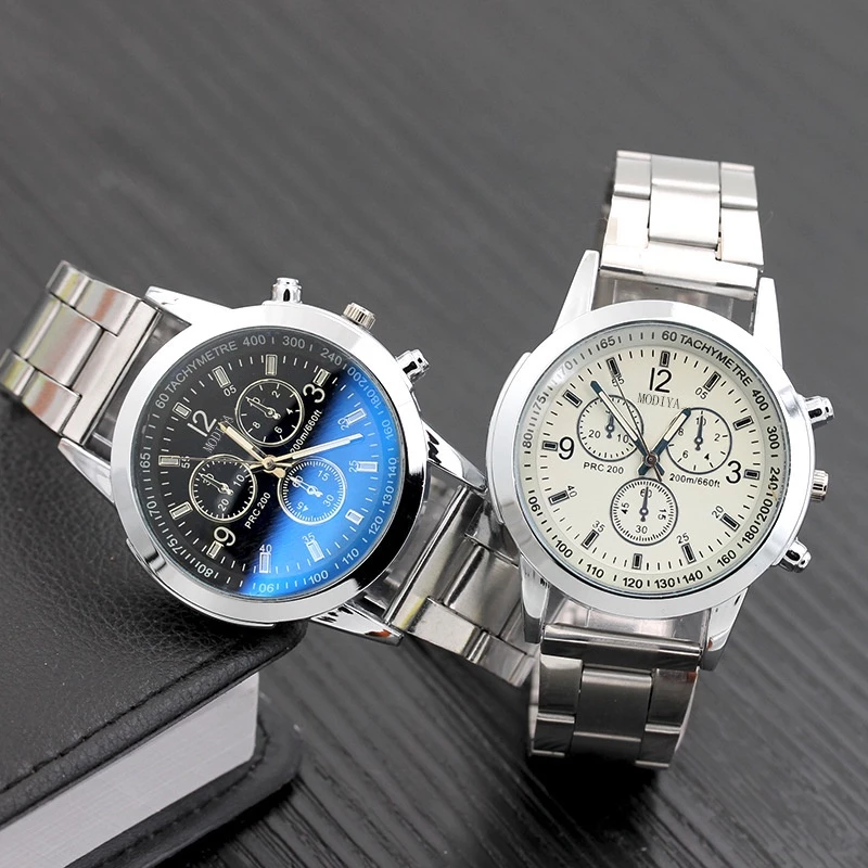 Jam Tangan Pria Wanita Strap Rantai Model Trendi Fashion Stylish Watch — 5