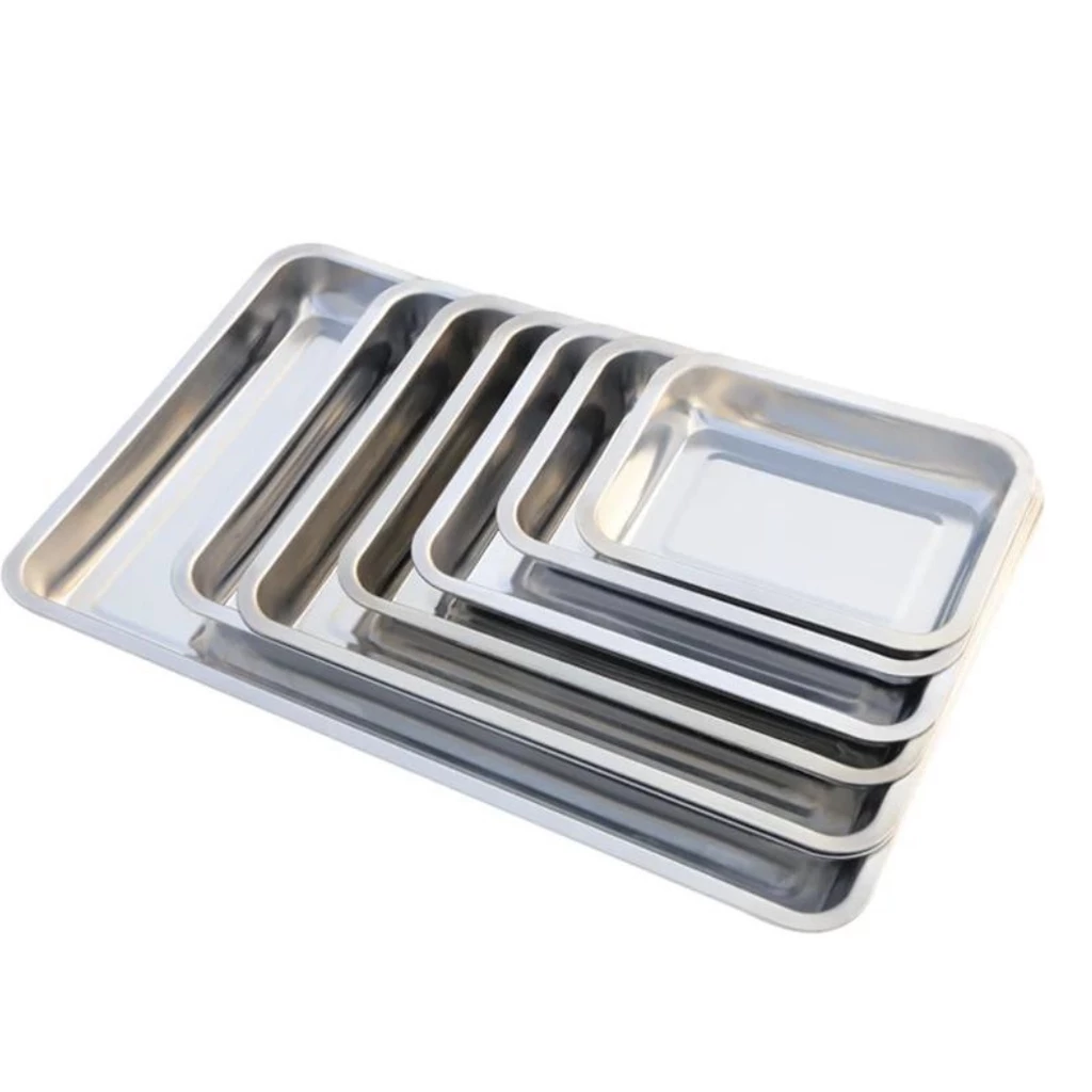 Baki Stainless Cekung Baking Tray Alat Saji Pemanggang Variasi Ukuran — 5