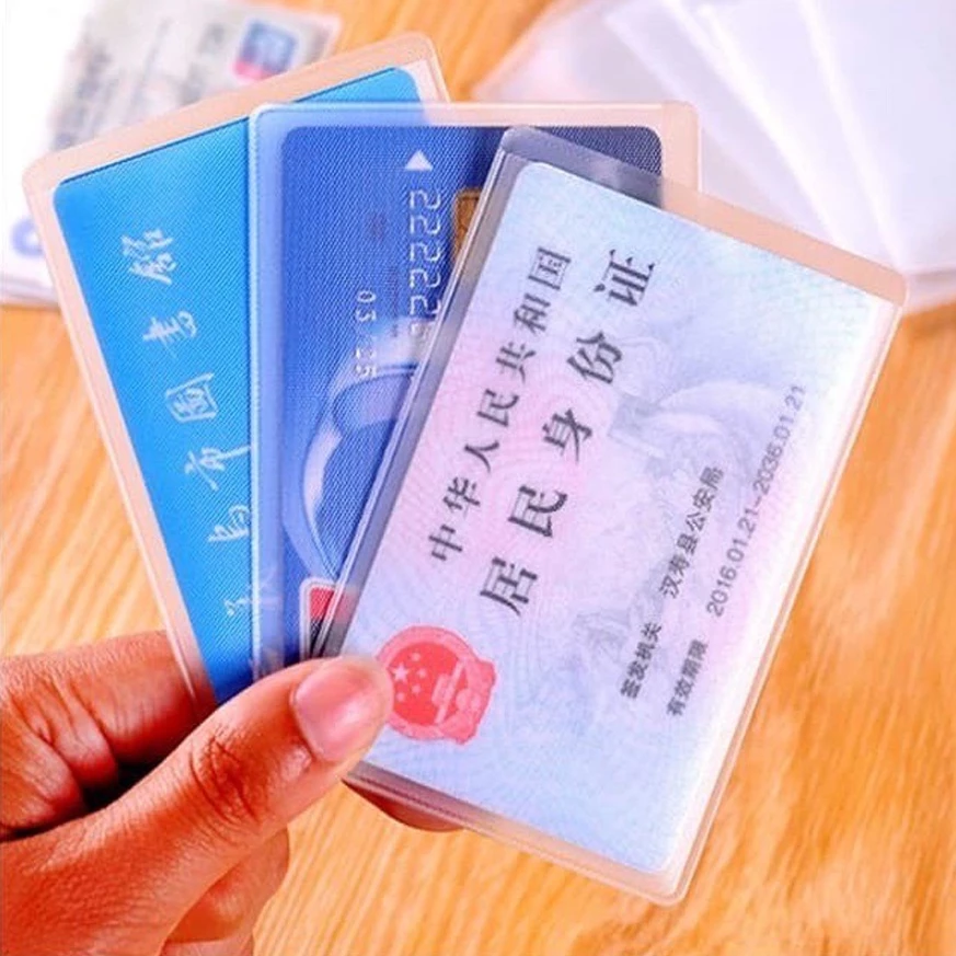 Card Cover Kartu ATM SIM KTP Kartu Nama Transparan Plastik Pelindung