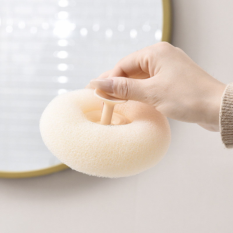 Sponge Mandi Spon Mandi Gosok Round Shower Puff Spons Mandi — 6