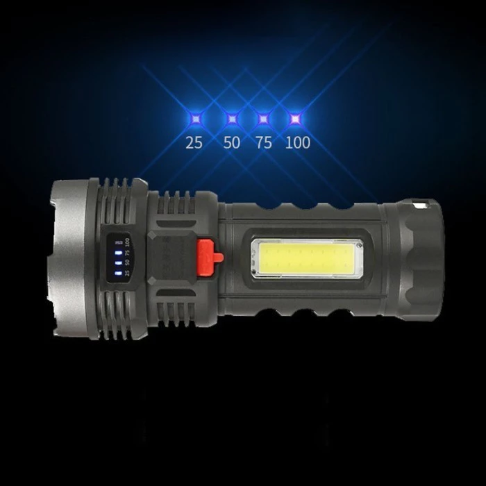 Senter L 822 Lampu Penerangan Jarak Jauh Rechargeable Flashlight — 3