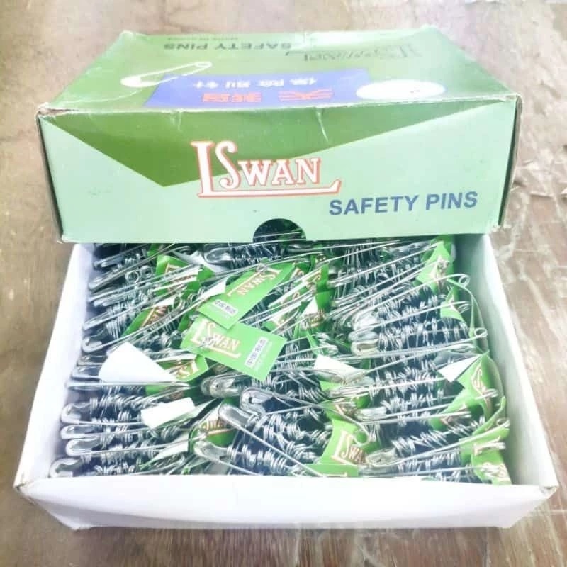 Peniti L Swan Stainless Original Safety Pin Hijab Silver L Swan  Peniti Hijab Stainless L Swan Asli dengan Bahan Tidak Patah dan Fleksibel — 3