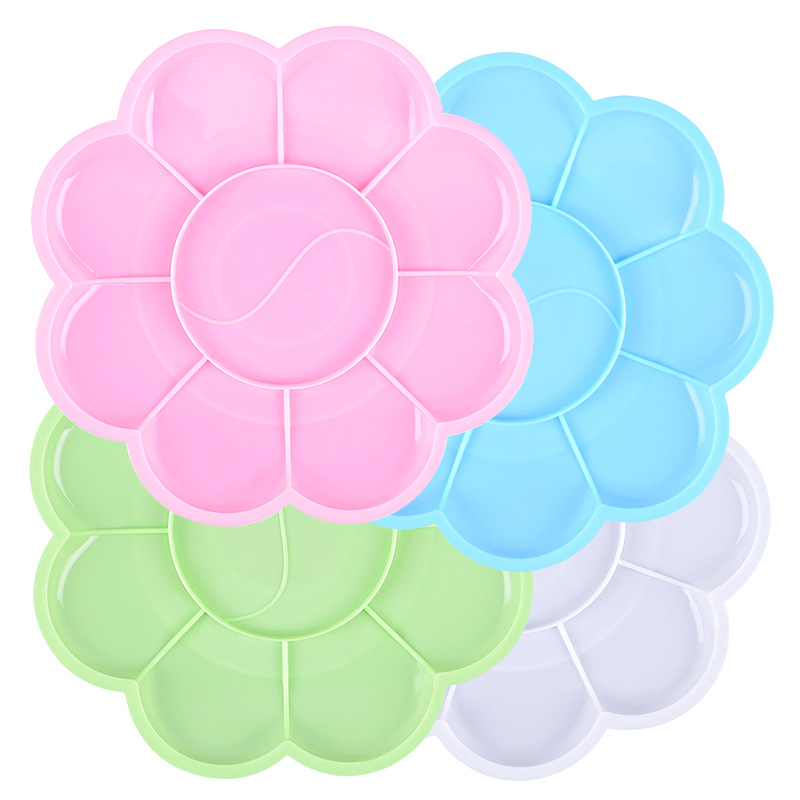 Cat Air Palet Palette 12 cm Piring Lukis Bunga Watercolor Storage — 7