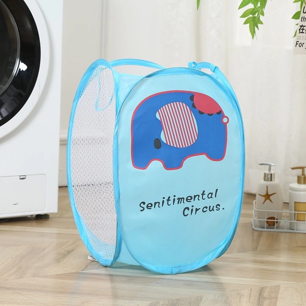 Keranjang Cucian Pakaian Baju Kotor Lipat Karakter Laundry Bag Nylon — 8