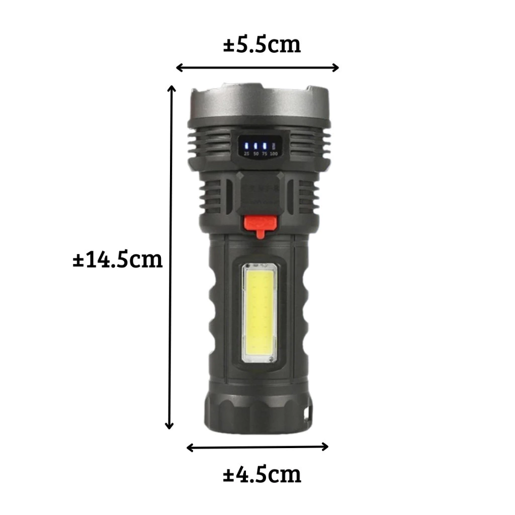 Senter L 822 Lampu Penerangan Jarak Jauh Rechargeable Flashlight — 7