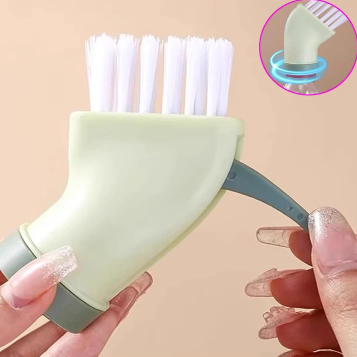 Sikat Cuci Mini Sela Sudut Kamar Mandi Hemat Tenaga Desain Botol Air — 4