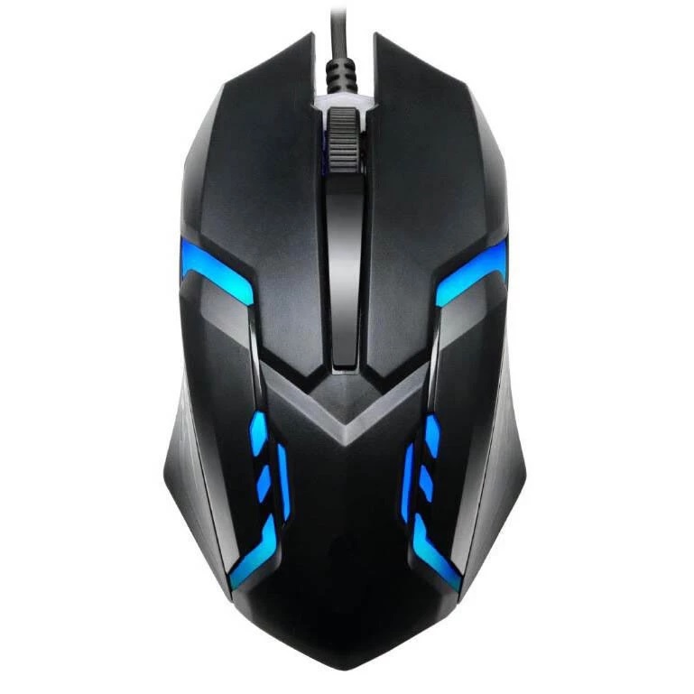Mouse Gaming USB Kabel LED Desain Menarik 7 Lampu Warna Rainbow — 2