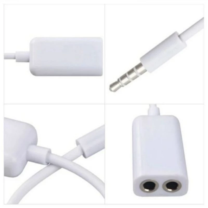 Jack Splitter Konektor Audio 3.5mm 2 Male 1 Female 2in1 — 5